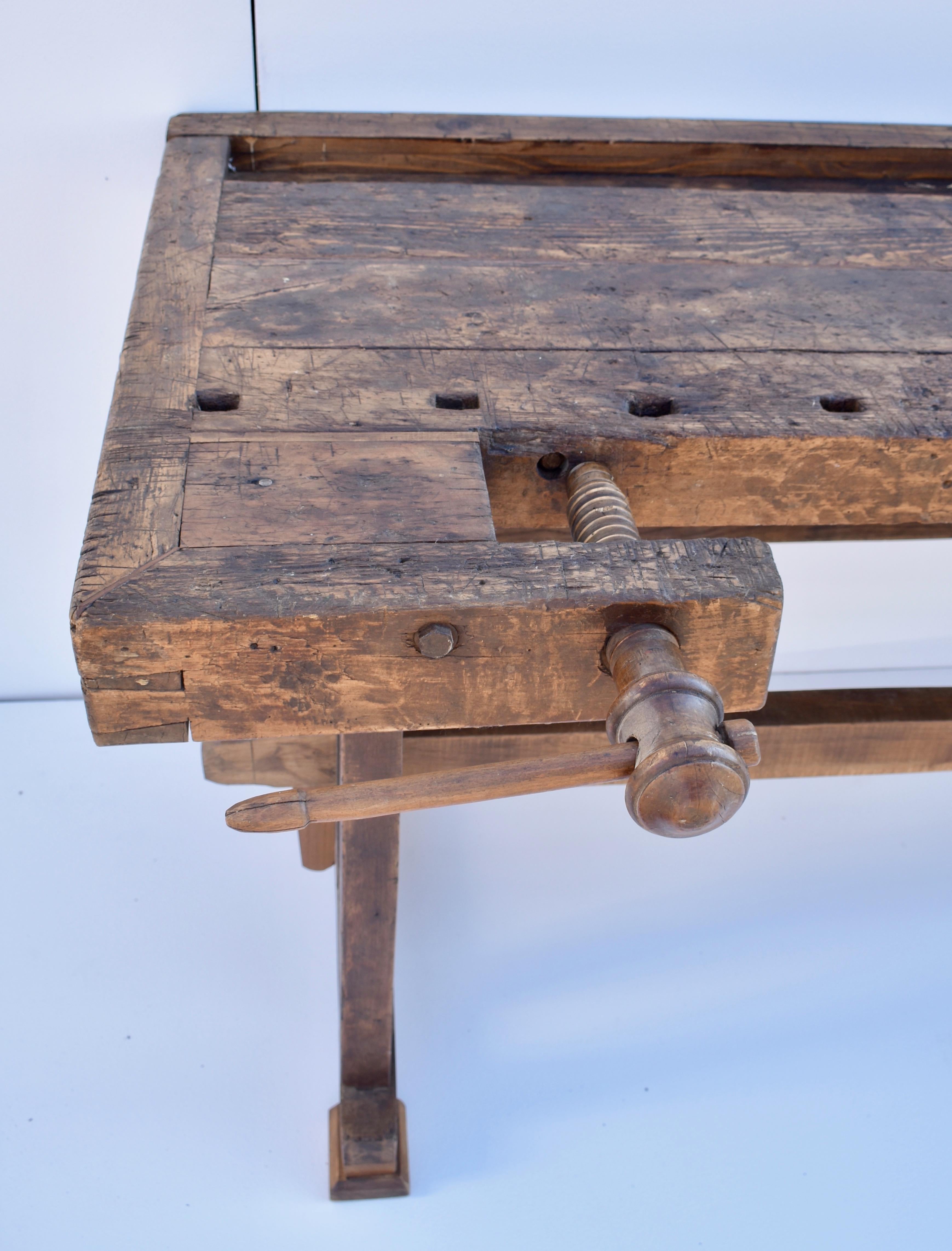 Vintage Oak Carpenters and Joiners Workbench 2