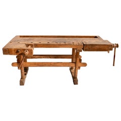 Antique Oak Carpenters' and Joiners' Workbench