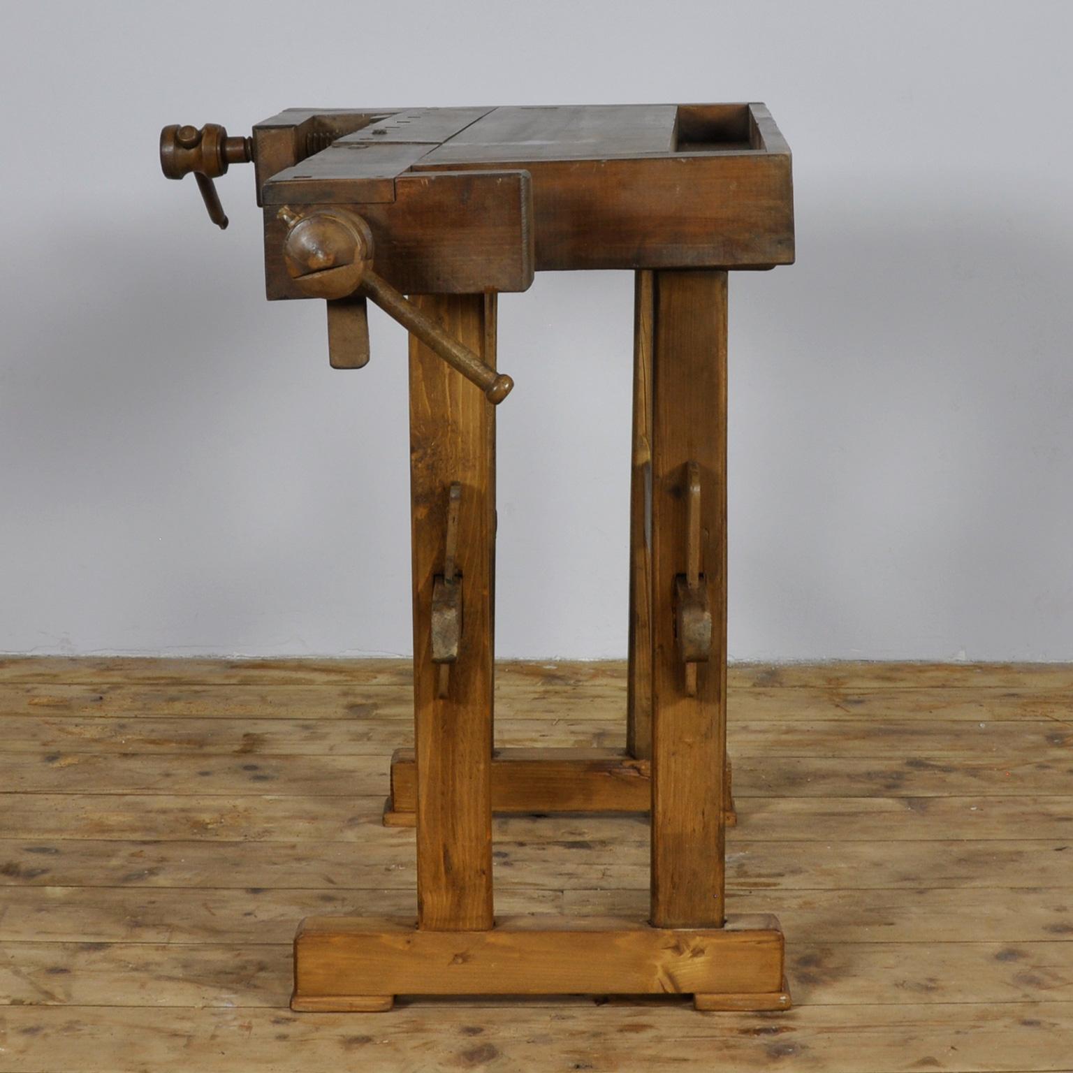 Vintage Oak Carpenter's Workbench, 1935 2