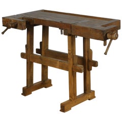 Vintage Oak Carpenter's Workbench, 1935