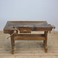Vintage Oak Carpenter's Worktable, 1930s
