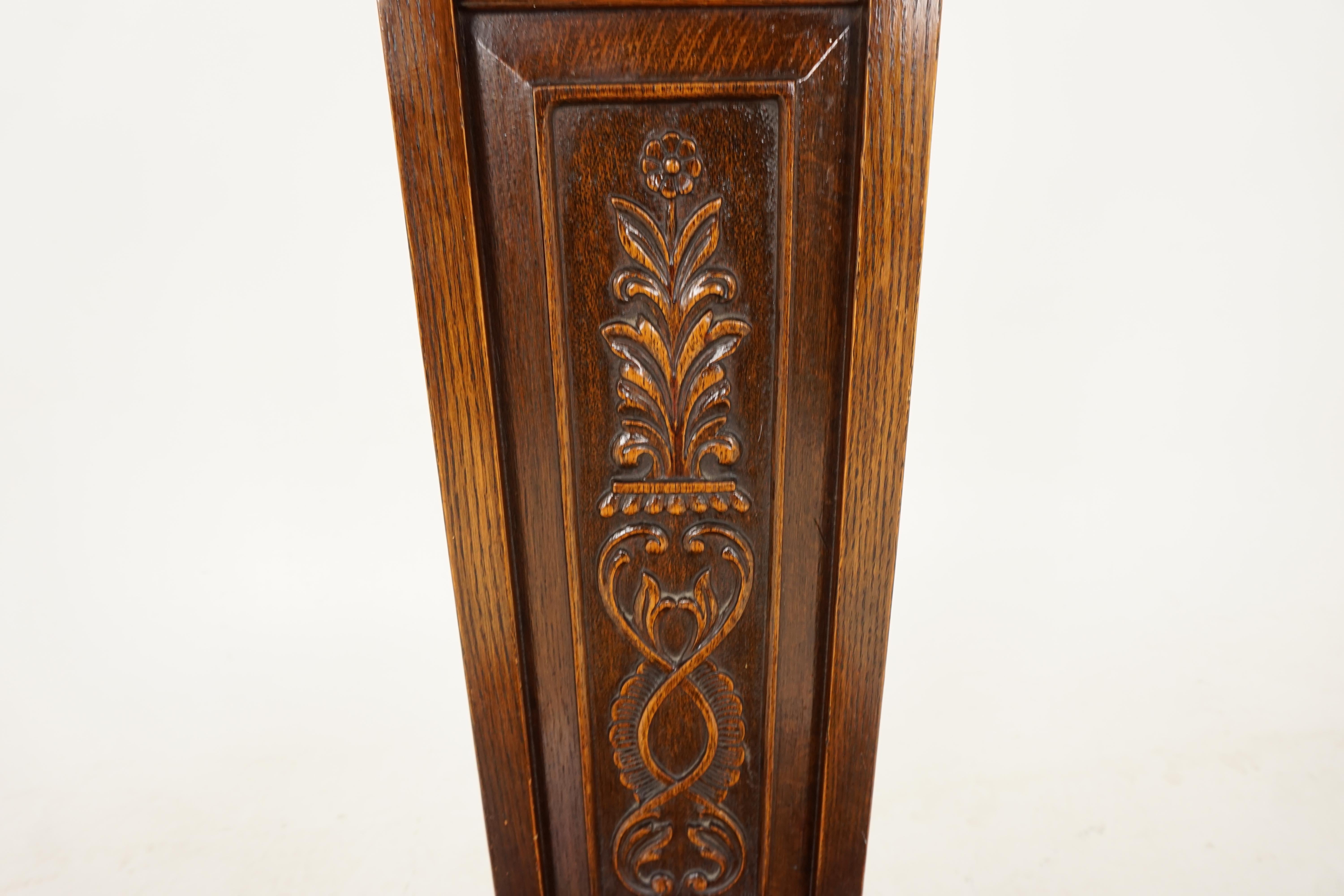 Fait main Vieille chaise en chêne:: Chaise de salle en chêne sculpté:: Scotland 1930:: B2268