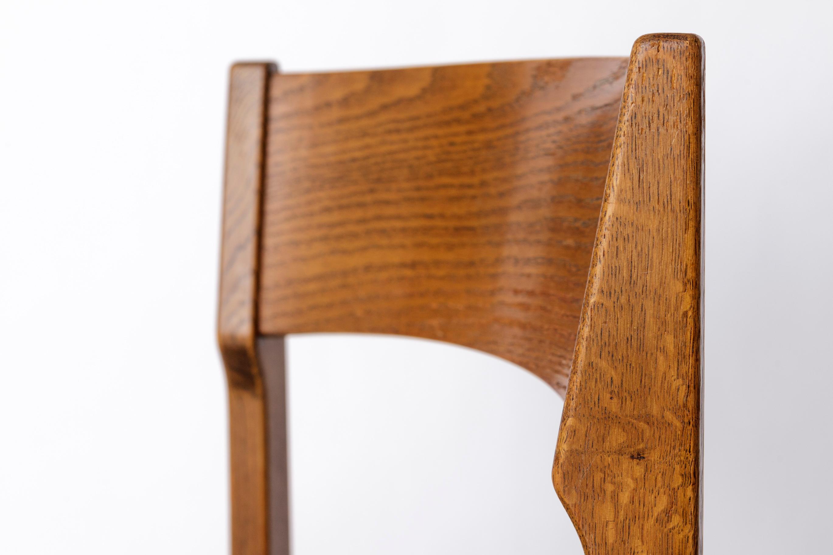 Vintage Oak Chair in the Style of Mauro Pasquinelli – Likely by Baumann, 1970s For Sale 1
