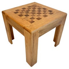 Vintage Oak Chess Table