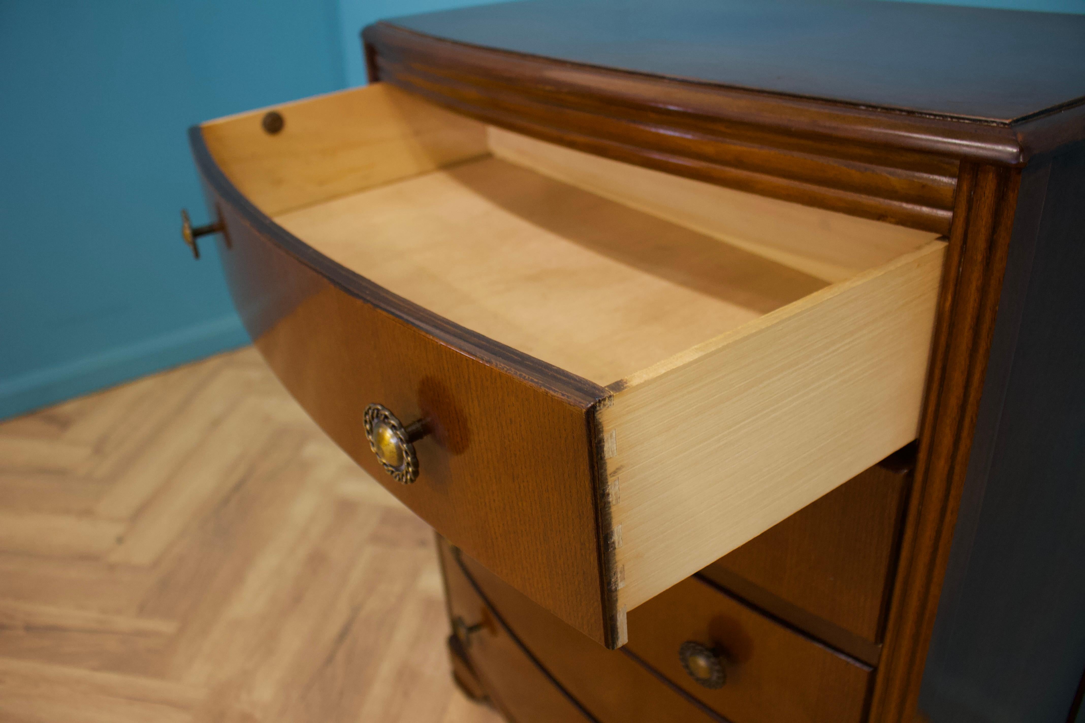 Wood Vintage Oak Chest Of Drawers, 1950s