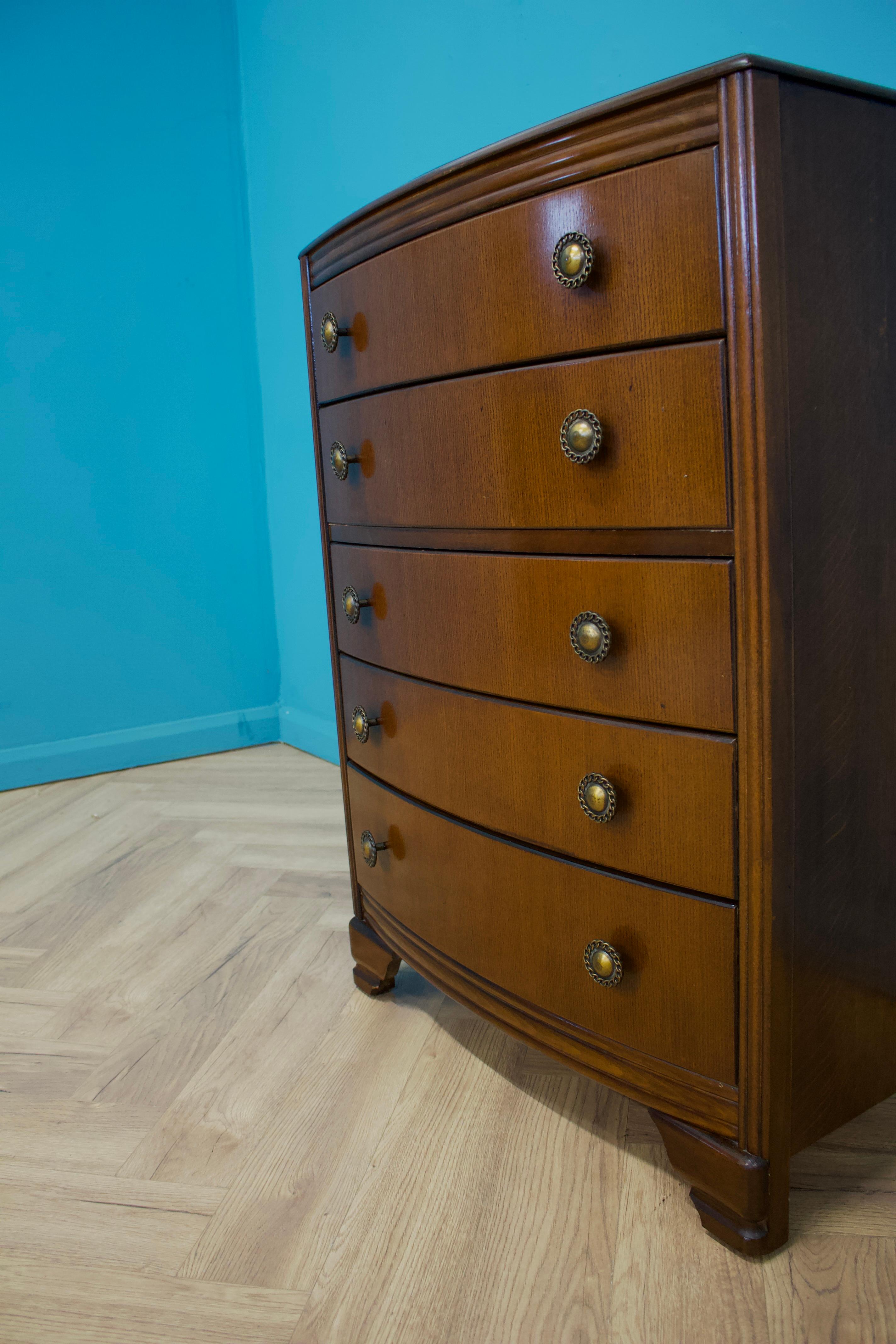 Vintage Oak Chest Of Drawers, 1950s 2