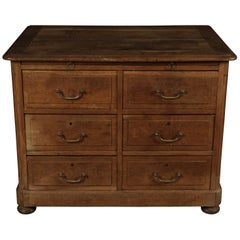 Antique Oak Chest of Drawers from France, circa 1900