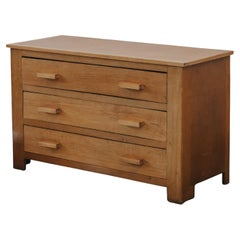 Vintage Oak Chest Of Drawers From France, Circa 1960