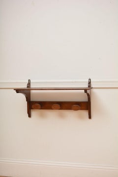 Vintage Oak Coat Rack Coat Hooks in Oak