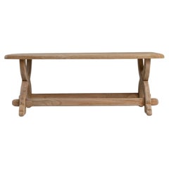 Vintage Oak Coffee Table, French Design, Practical Joinery, 1970s