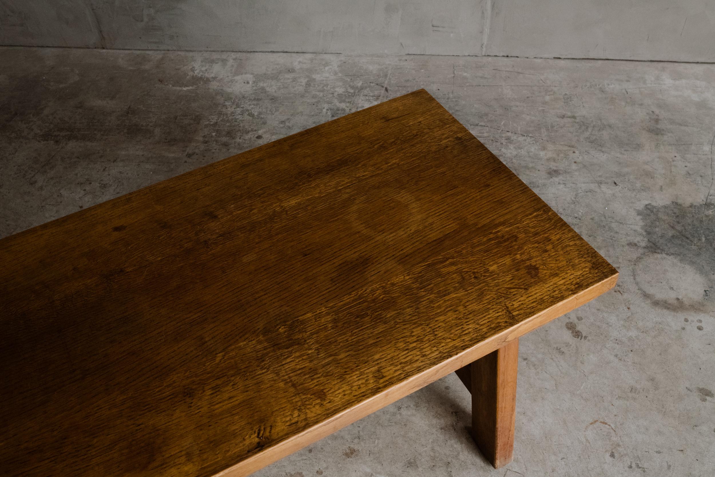 Mid-20th Century Vintage Oak Coffee Table from France, Circa 1960