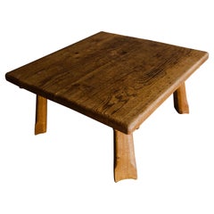 Vintage Oak Coffee Table From France, Circa 1960