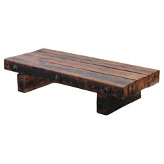 Vintage Oak Coffee Table From France, Circa 1960