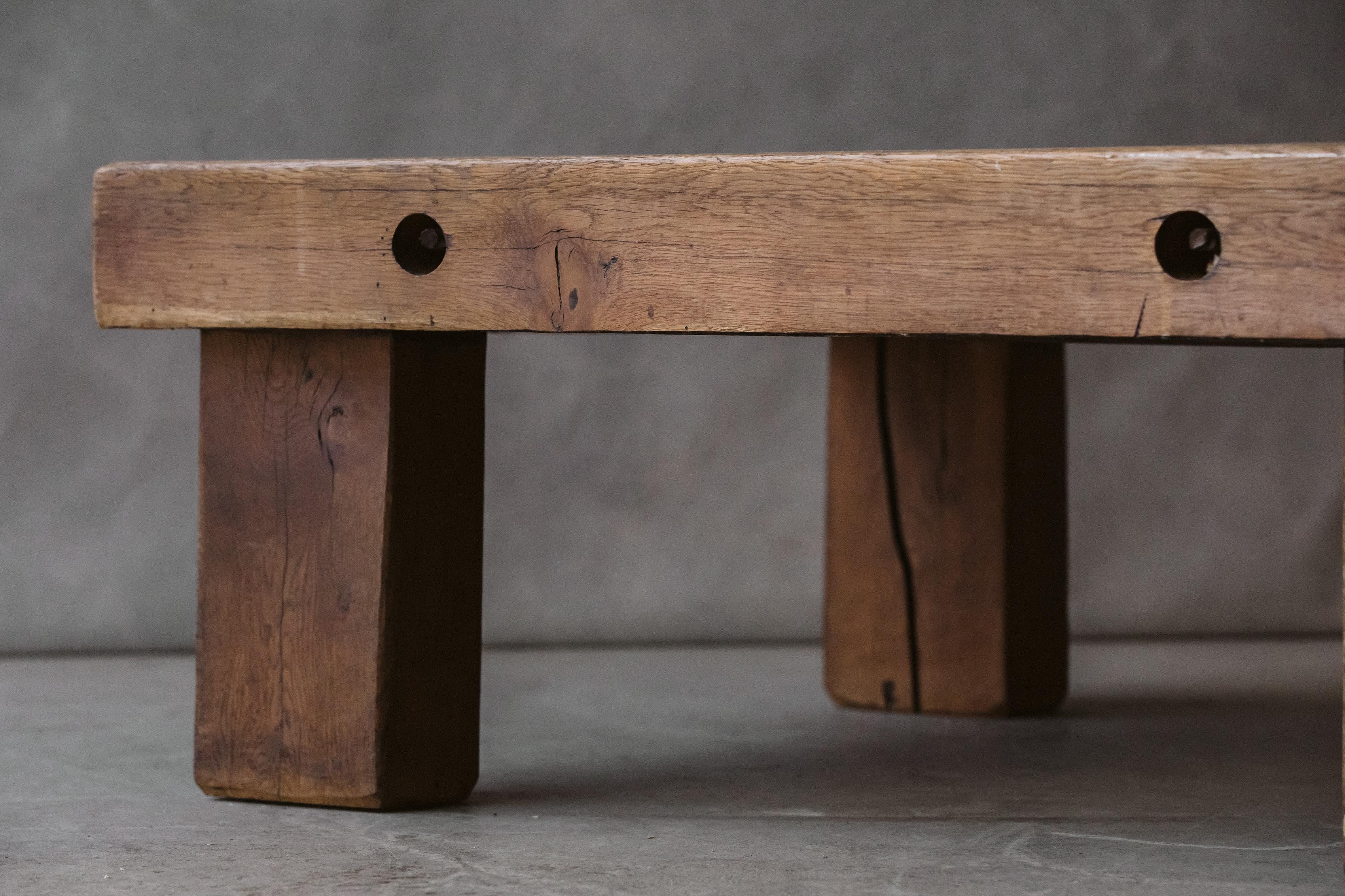 Vintage Oak Coffee Table from France, circa 1970 1