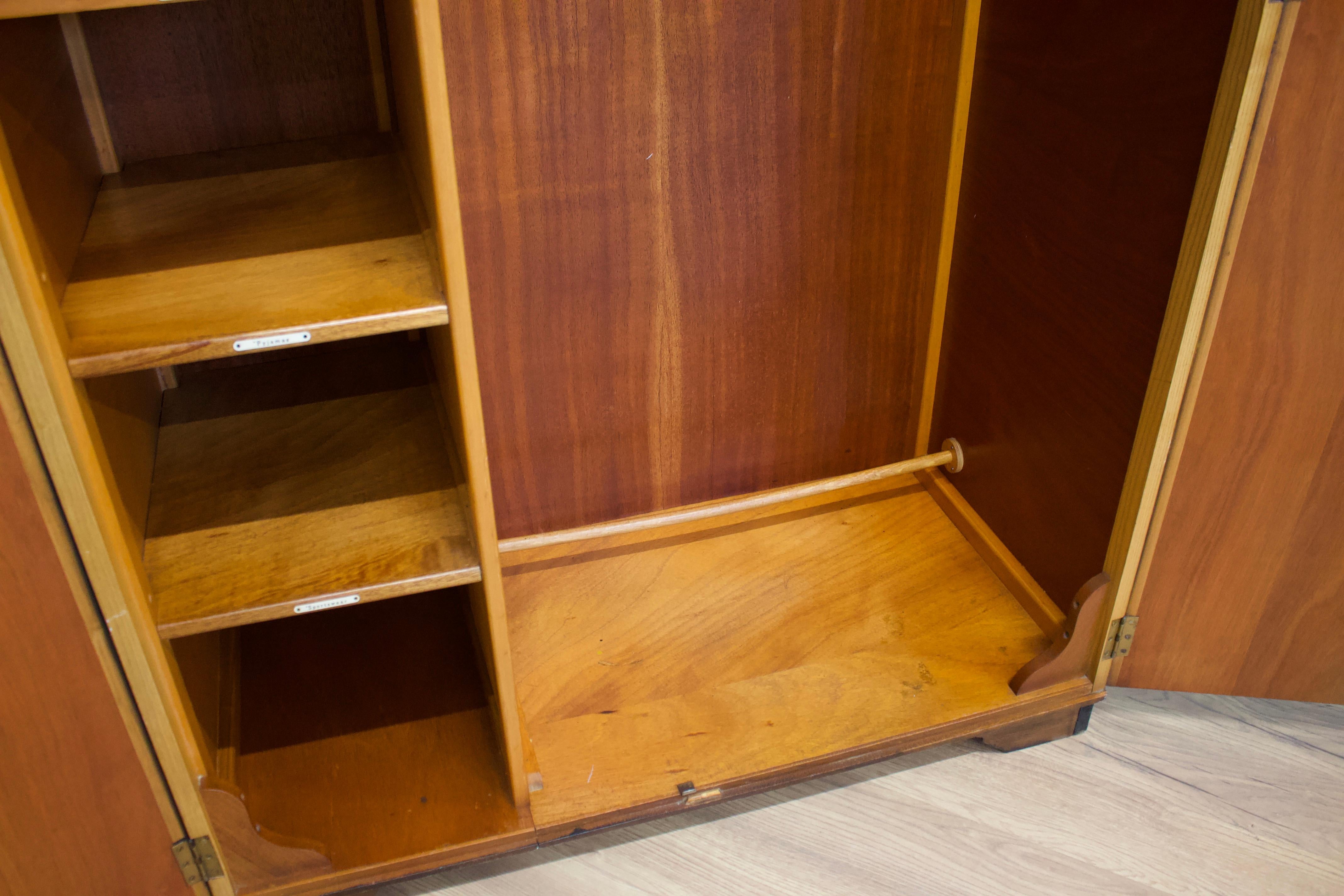 Wood Vintage Oak Compactum Wardrobe from Fitrobe, 1930s
