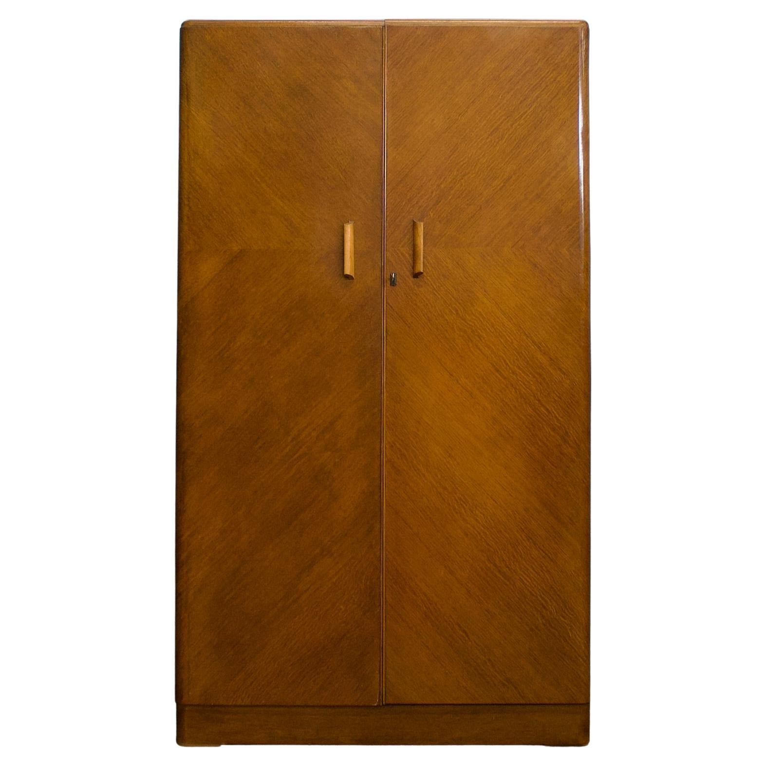 Vintage Oak Compactum Wardrobe from Fitrobe, 1930s