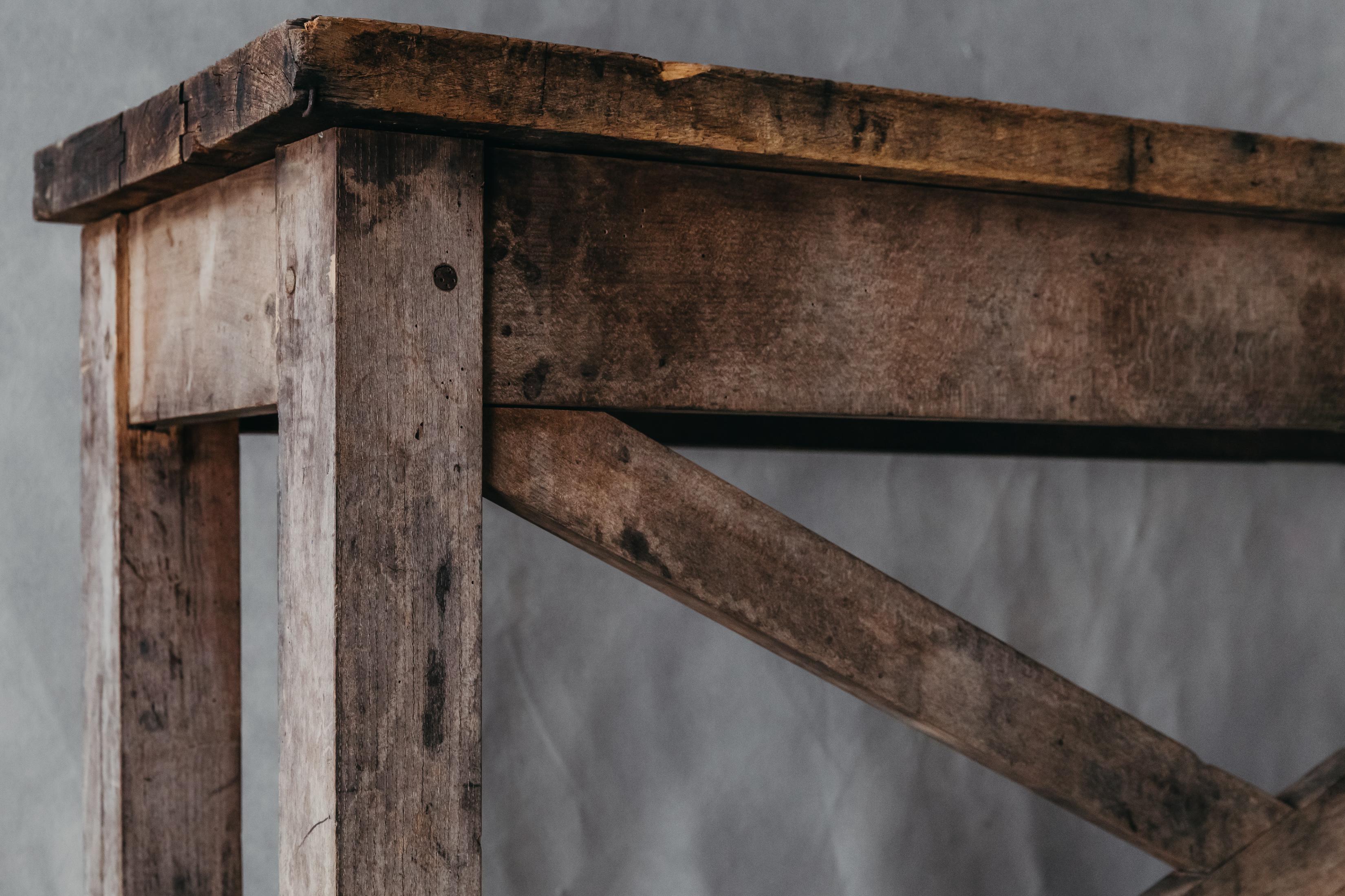 vintage oak console table