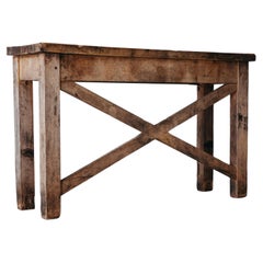 Vintage Oak Console from France, circa 1950