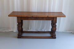 Vintage Oak Console Table