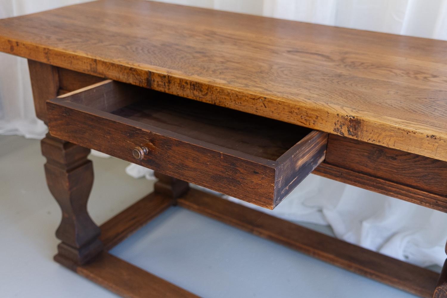 Danish Vintage Oak Console Table