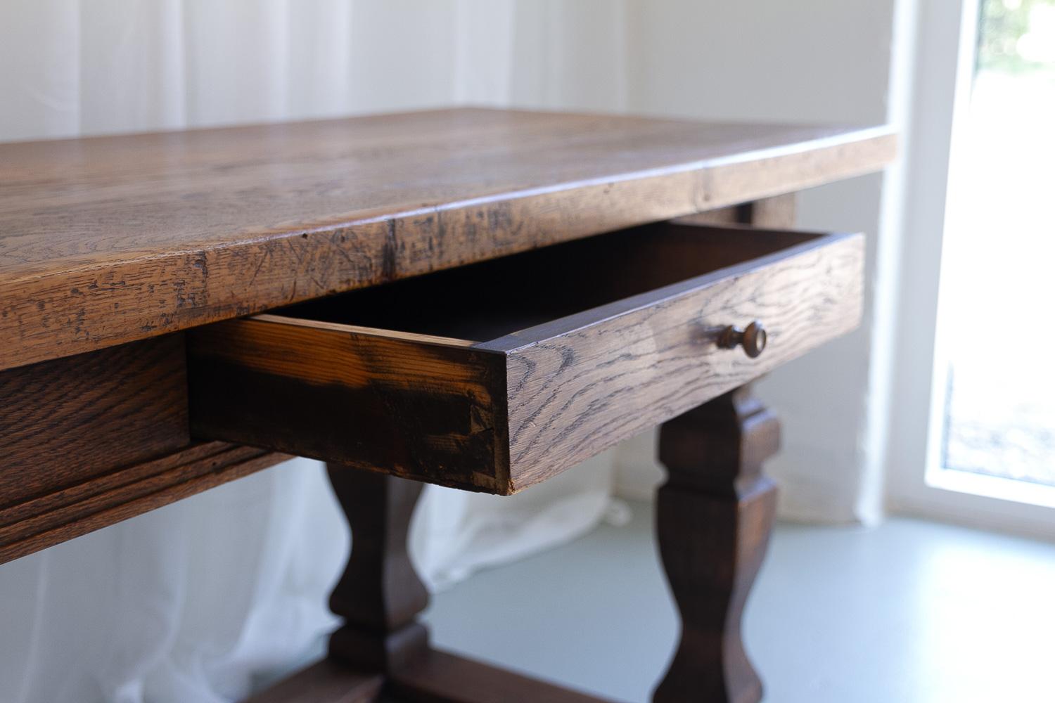Vintage Oak Console Table In Good Condition In Asaa, DK