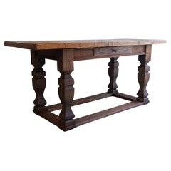 Vintage Oak Console Table