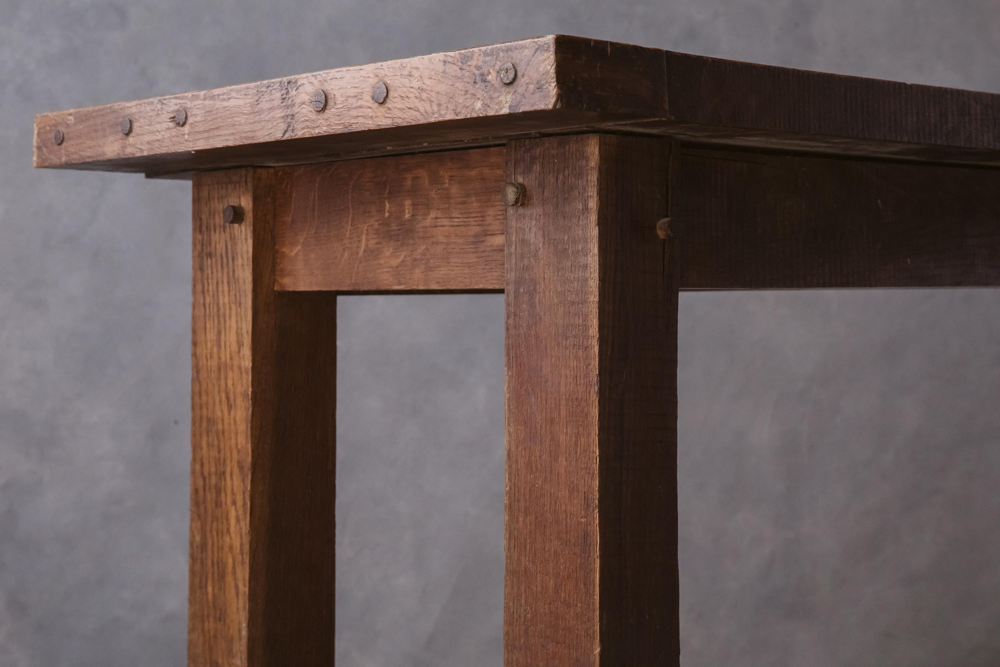 Mid-20th Century Vintage Oak Console Table from France, circa 1960