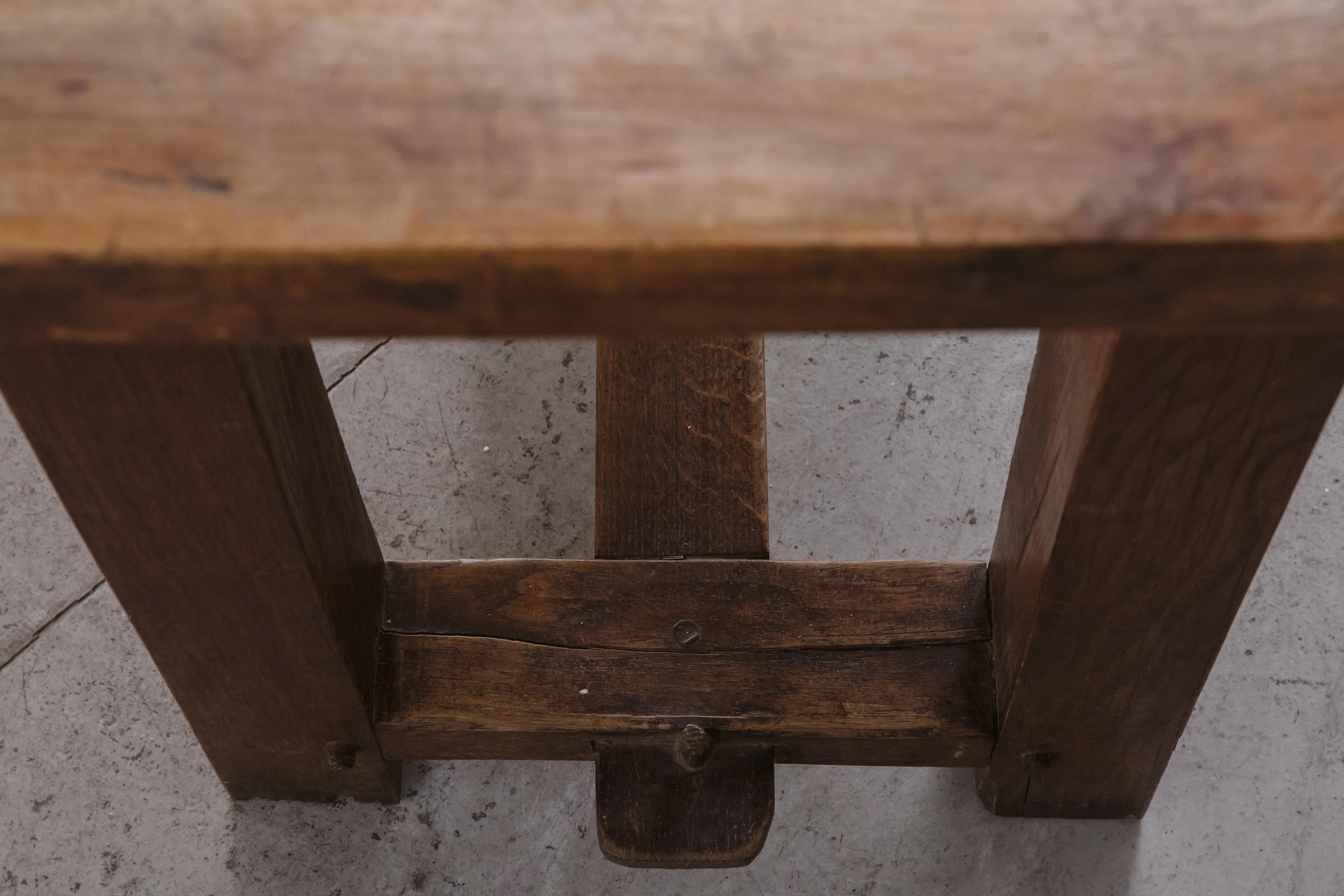 Vintage Oak Console Table from France, circa 1960 1