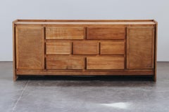 Crédence en Oak Vintage de France, Circa 1960
