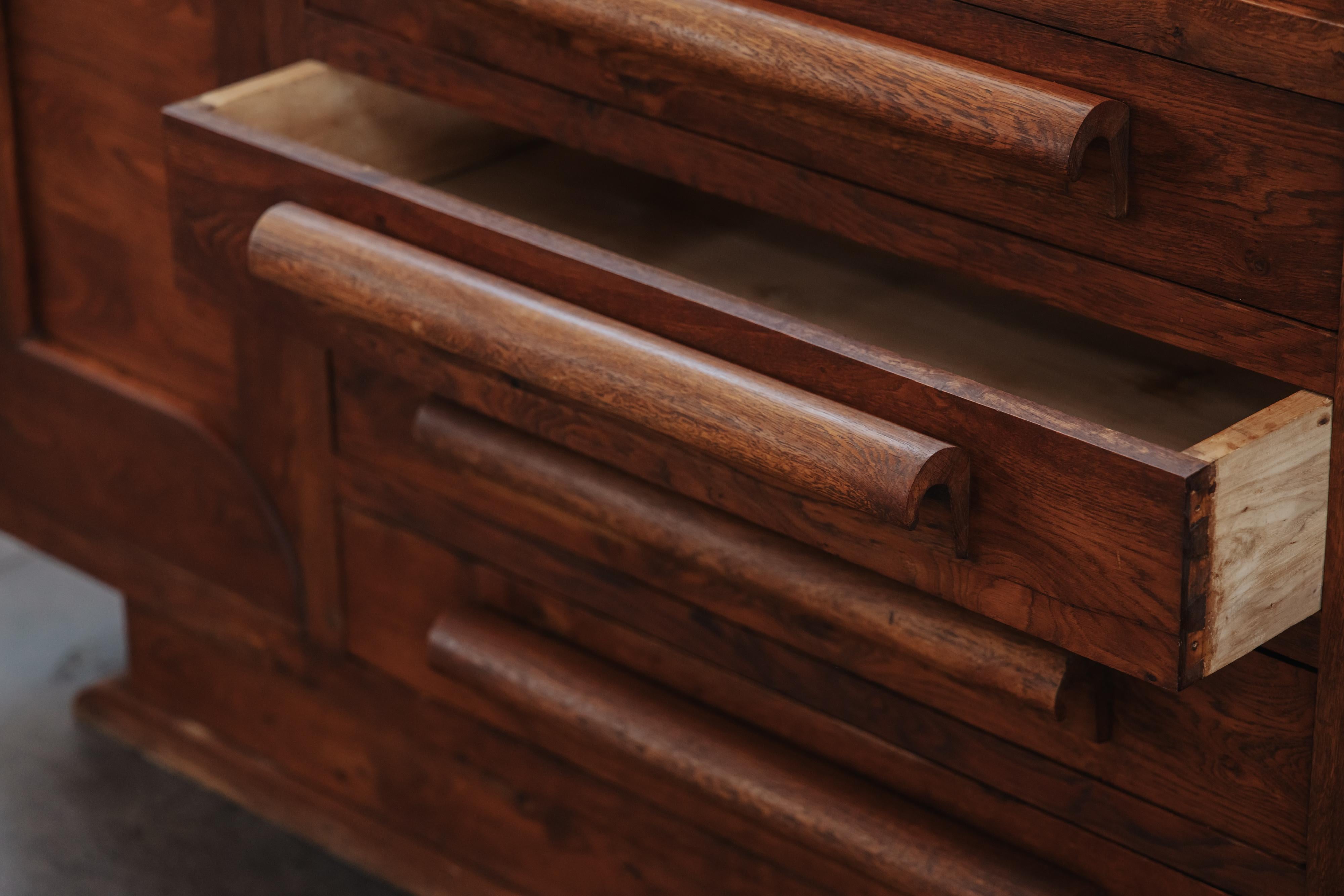 Quercia Credenza vintage in Oak dalla Francia, CIRCA 1960 in vendita