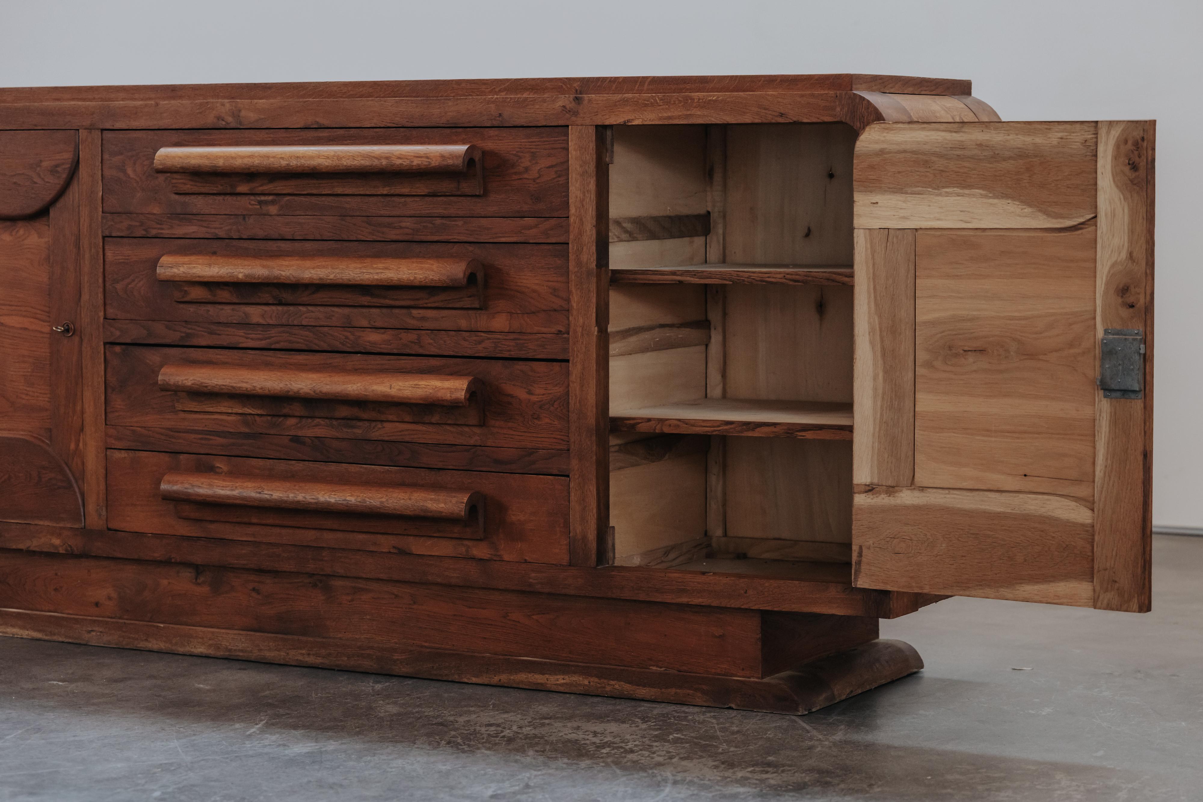 Credenza vintage in Oak dalla Francia, CIRCA 1960 in vendita 1