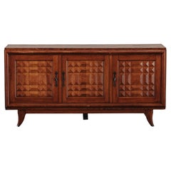 Vintage Oak Credenza From France, Circa 1960