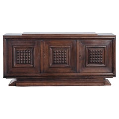 Vintage Oak Credenza From France, Circa 1960