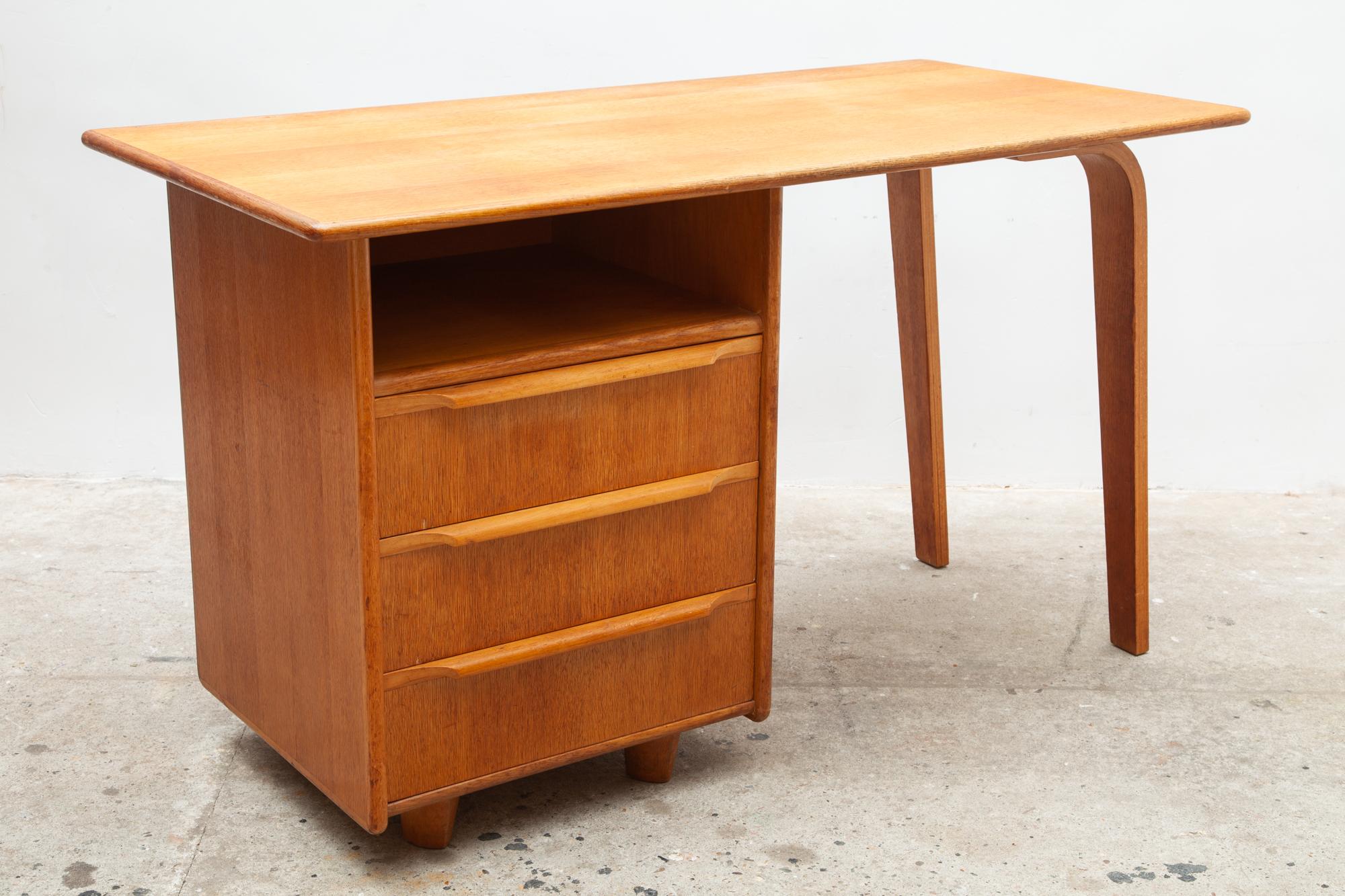 Mid-Century Modern Vintage Oak Desk designed by Cees Braakman for UMS Pastoe, 1950s