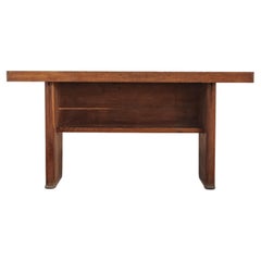 Vintage Oak Desk From Italy, Circa 1960