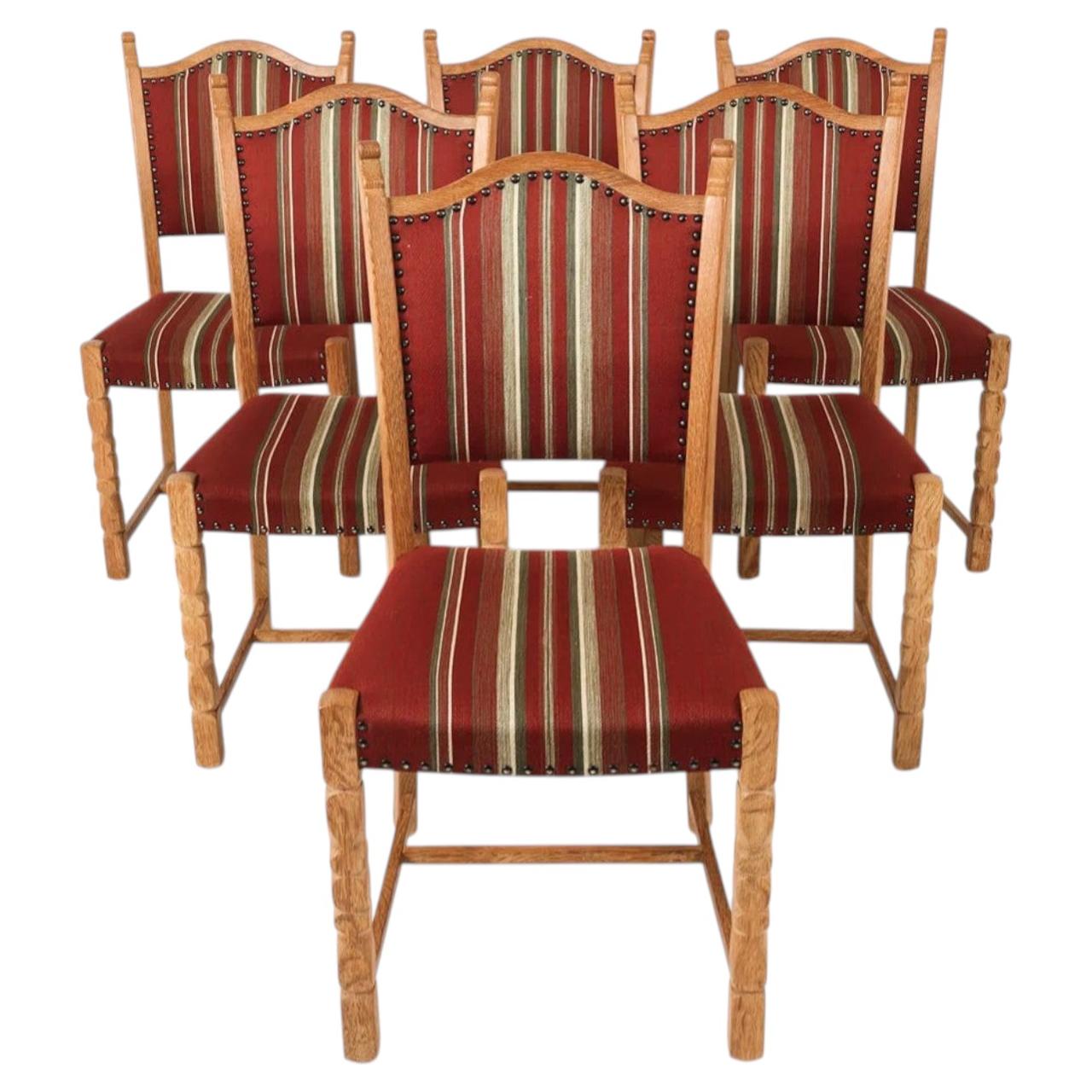 Vintage-Esszimmerstühle aus Eiche in der Art von Henning Kjaernulf
