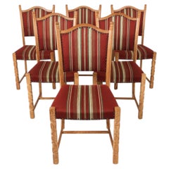 Vintage Oak Dining Chairs in the Manner of Henning Kjaernulf