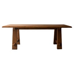 Vintage Oak Dining Table From France, Circa 1950