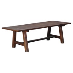 Mesa de comedor vintage de roble procedente de Francia, circa 1950