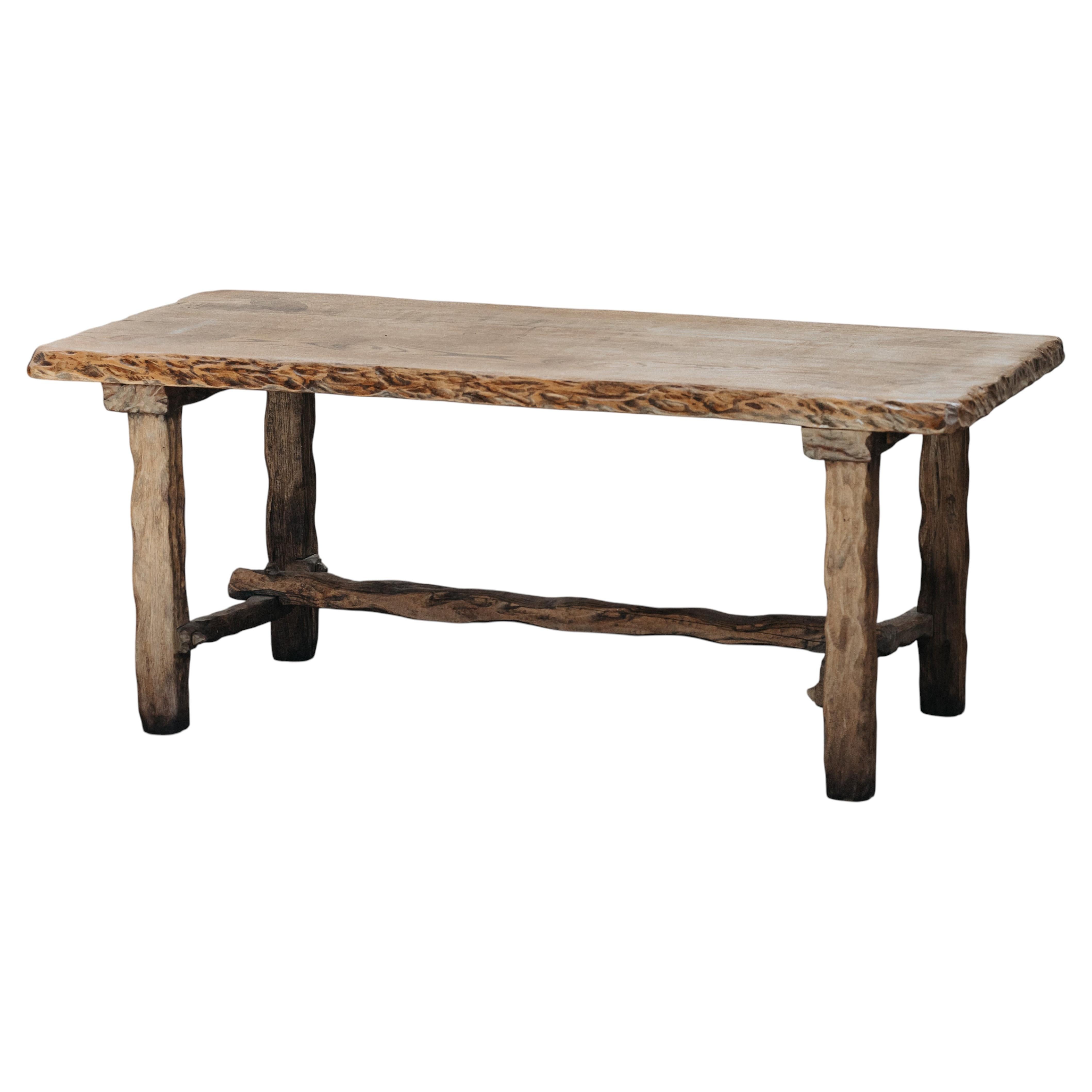 Vintage Oak Dining Table From France, Circa 1960