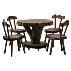Juego de mesa de comedor vintage de roble procedente de Francia, circa 1960