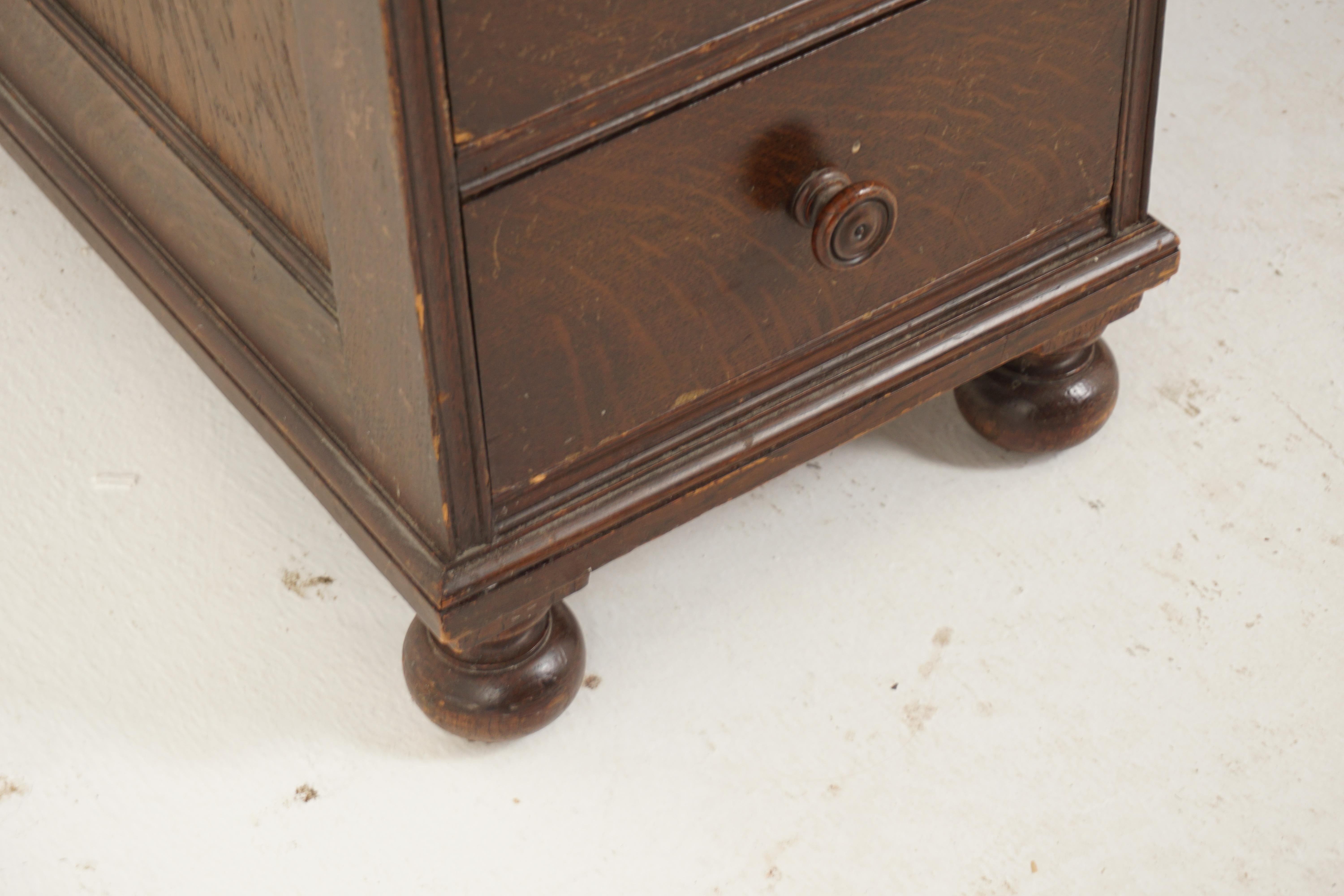 Vintage Oak Double Pedestal Desk, Scotland 1930, H350 For Sale 1