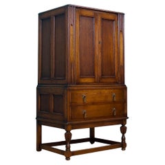 Vintage Oak Drinks Cabinet, 1940s