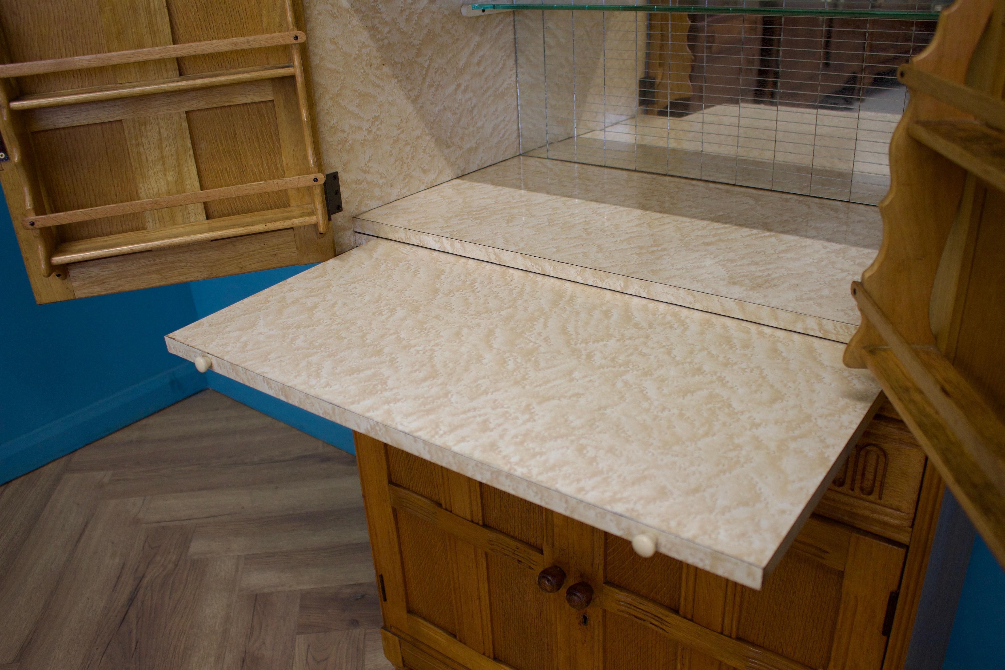 20th Century Vintage Oak Drinks Cabinet, 1960s For Sale