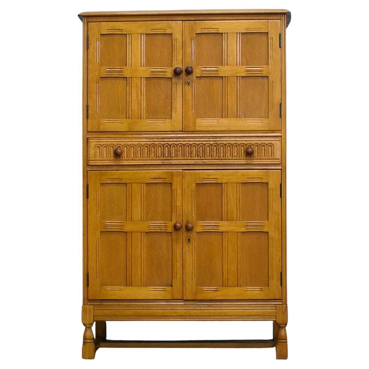 Vintage Oak Drinks Cabinet, 1960s For Sale