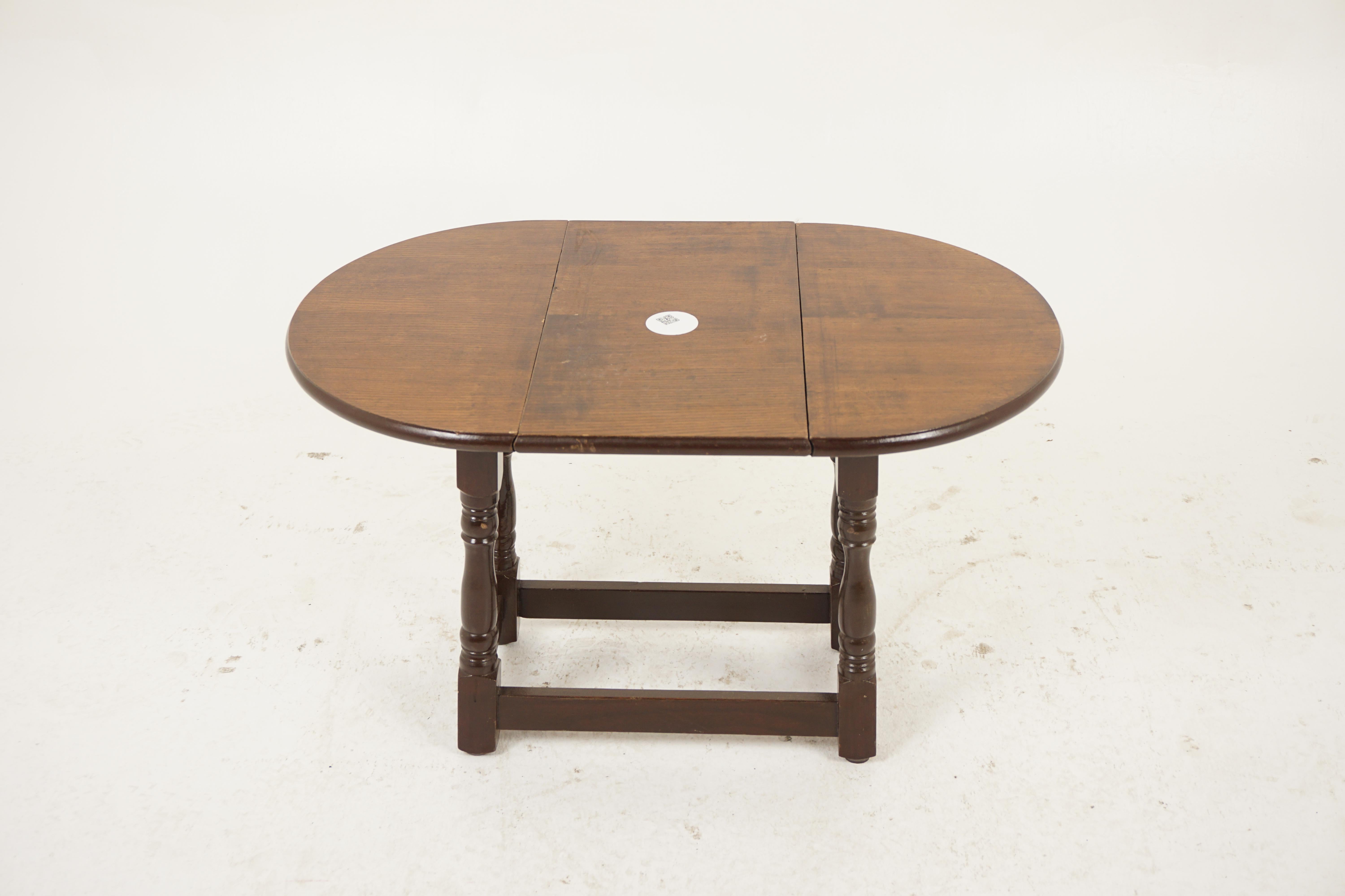 solid oak drop leaf table