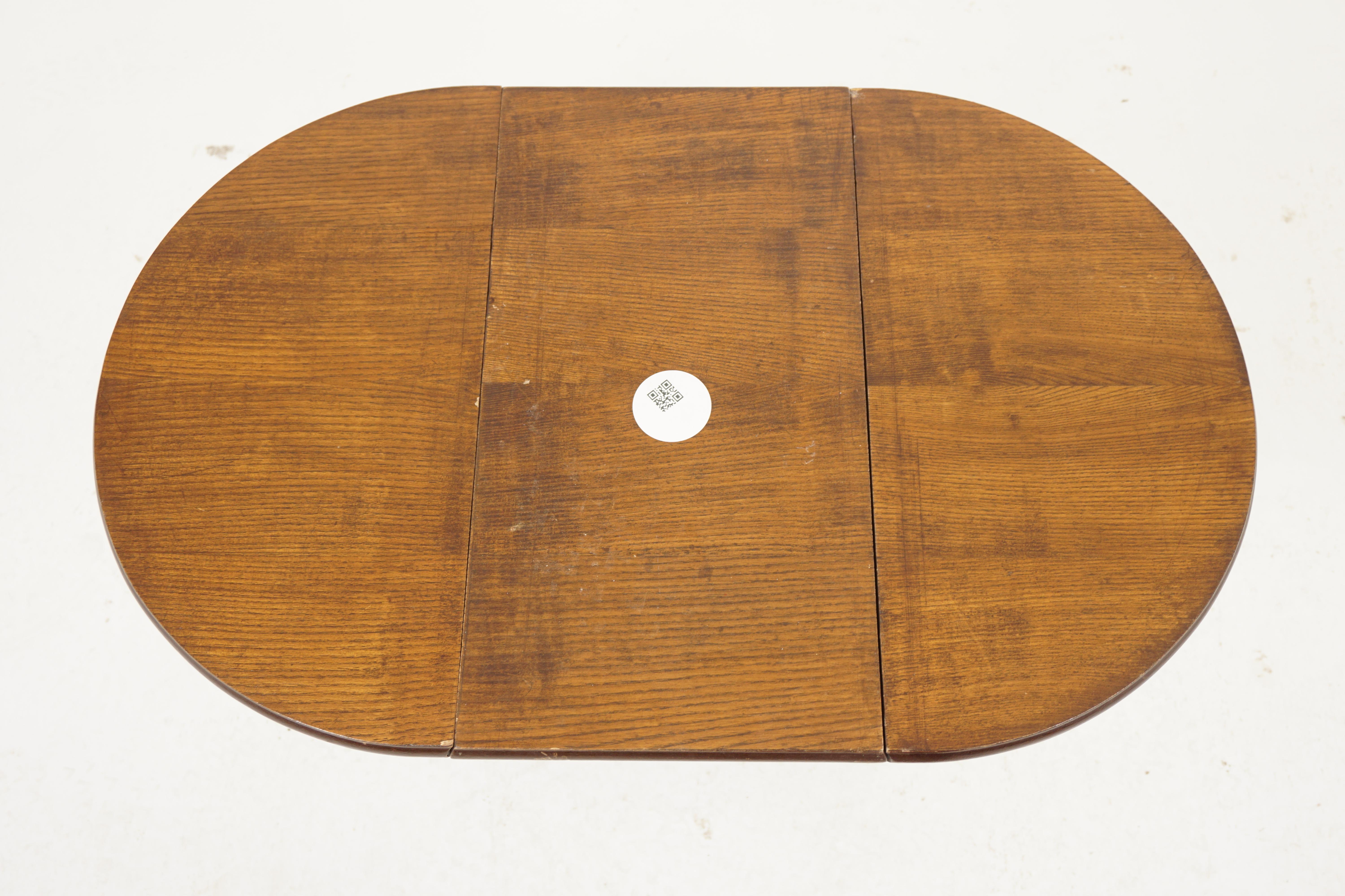 Scottish Vintage Oak Drop Leaf Gateleg Table, Scotland 1930, H1109