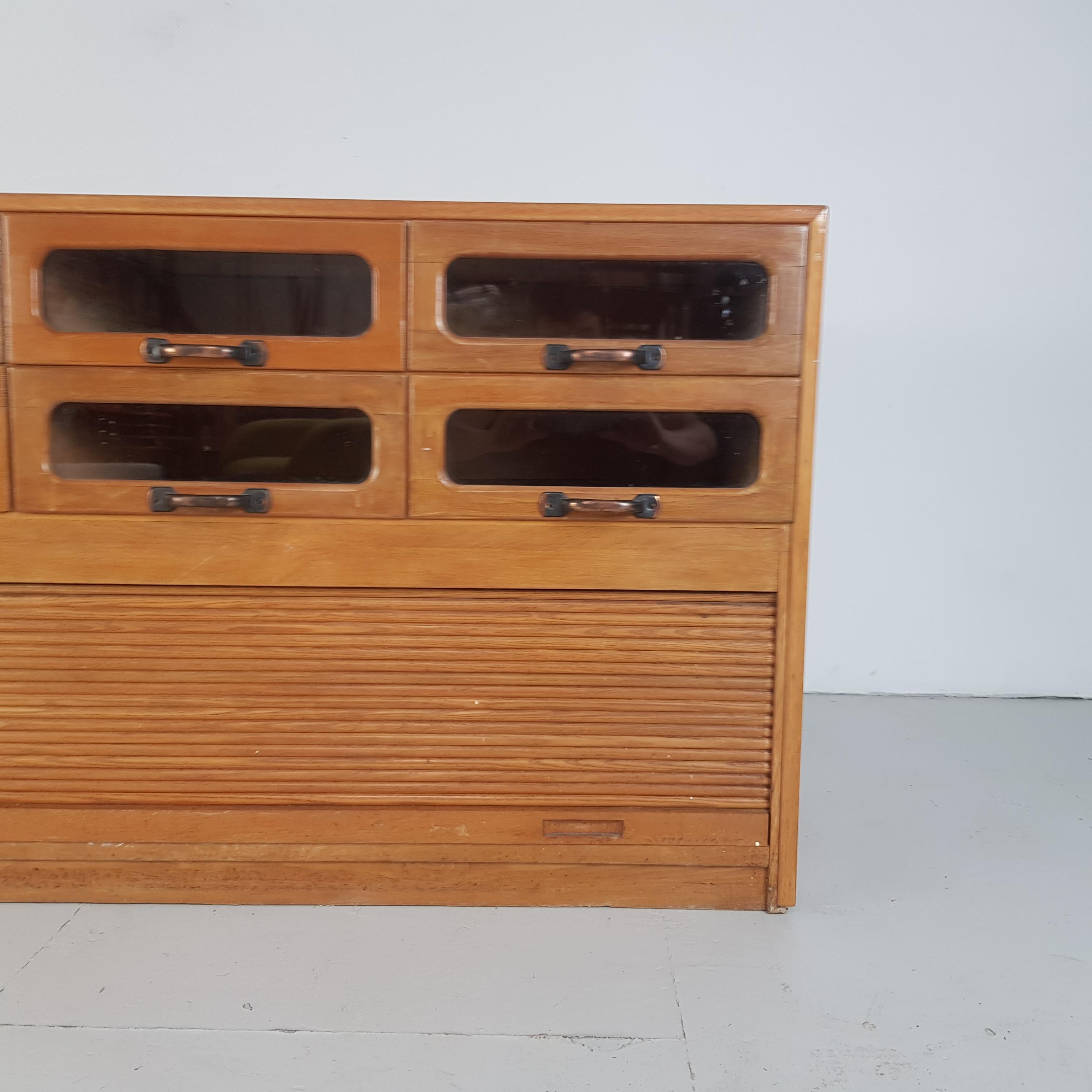 Vintage Oak Early 20th Century 6-Drawer Haberdashery Cabinet, 1930s 3