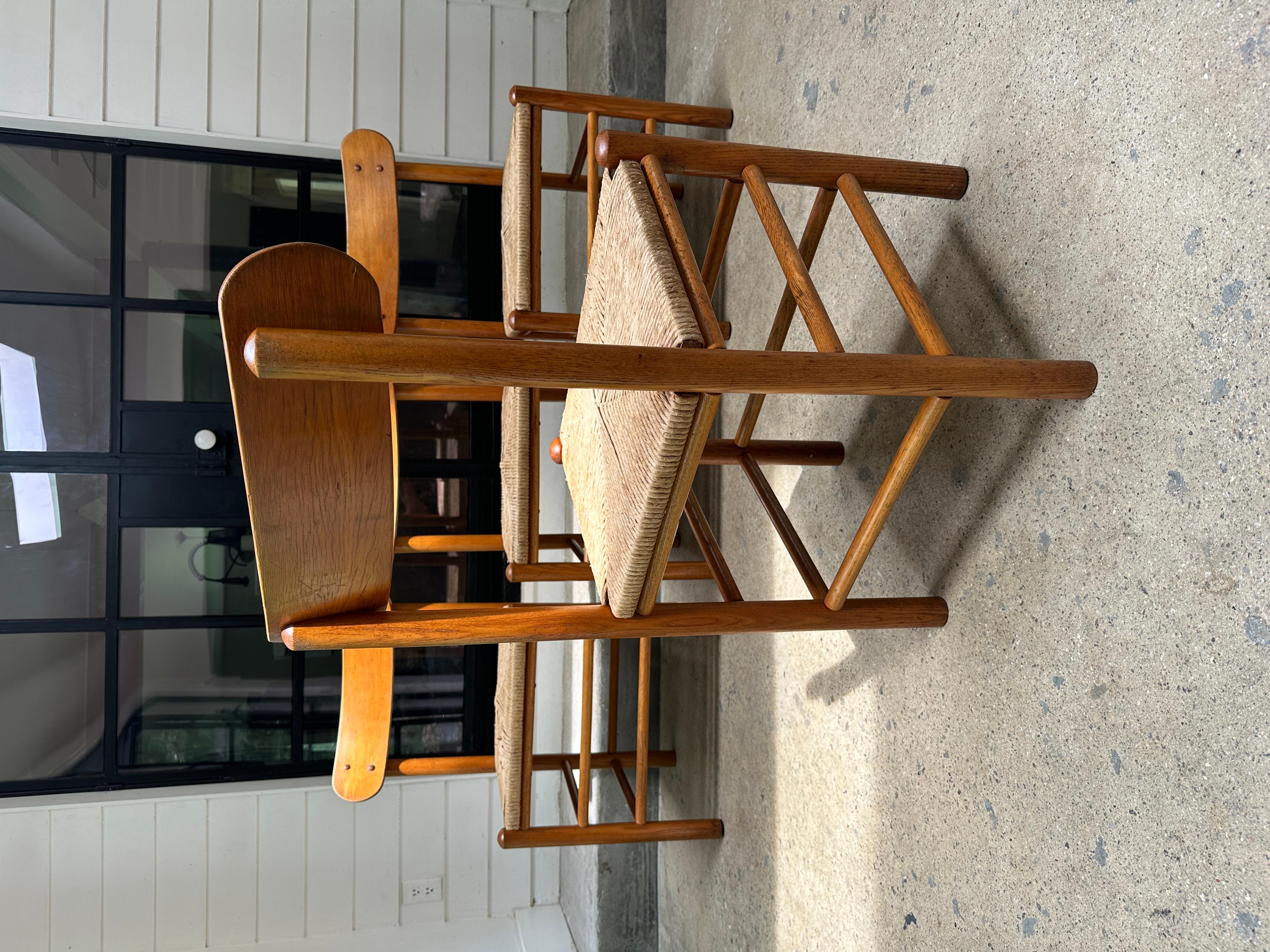 Vintage Oak Landhausstühle im Stil von Mogensen - 4er-Set im Angebot 3