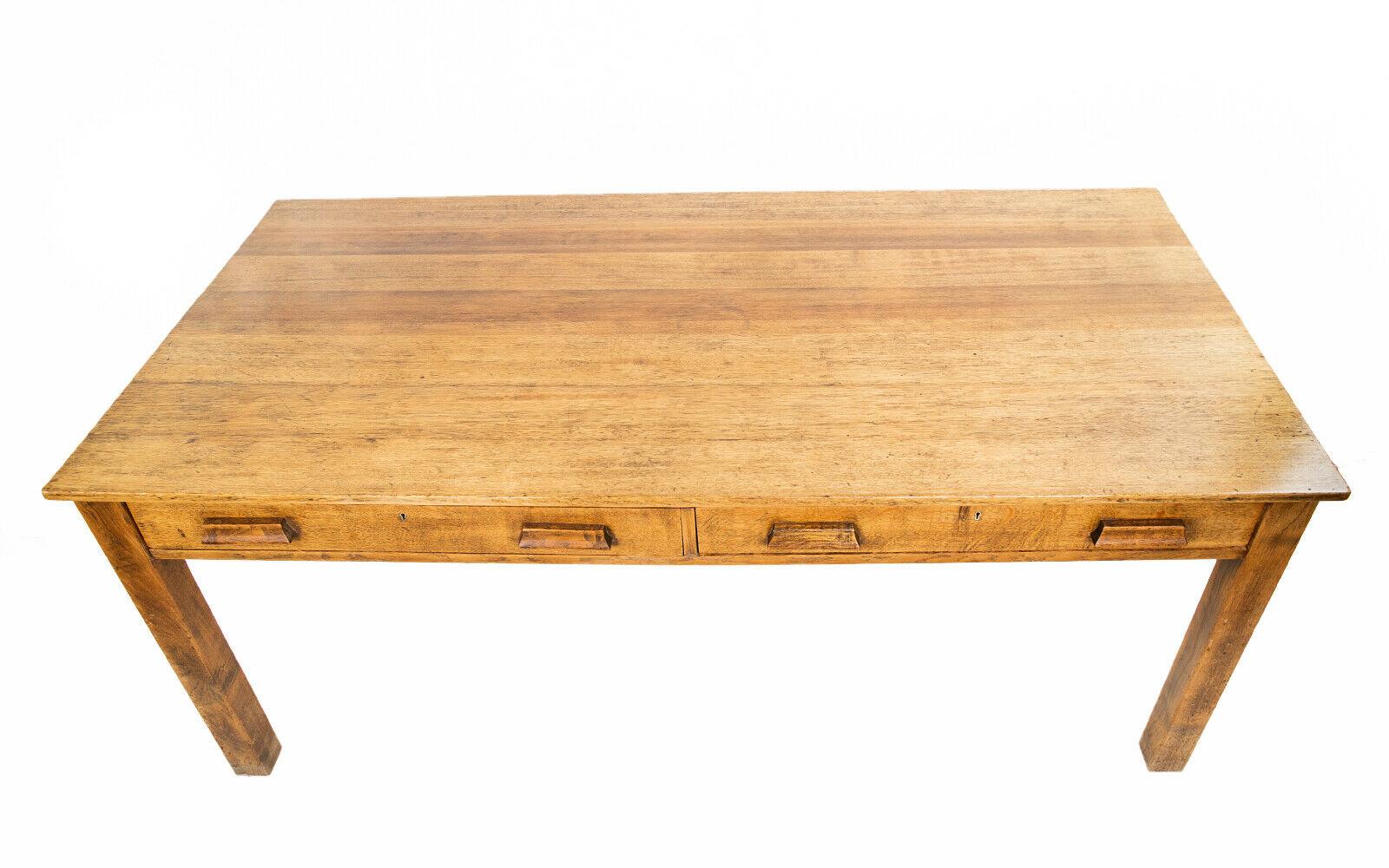 Vintage Oak Farmhouse Kitchen Prep Centre Table 3